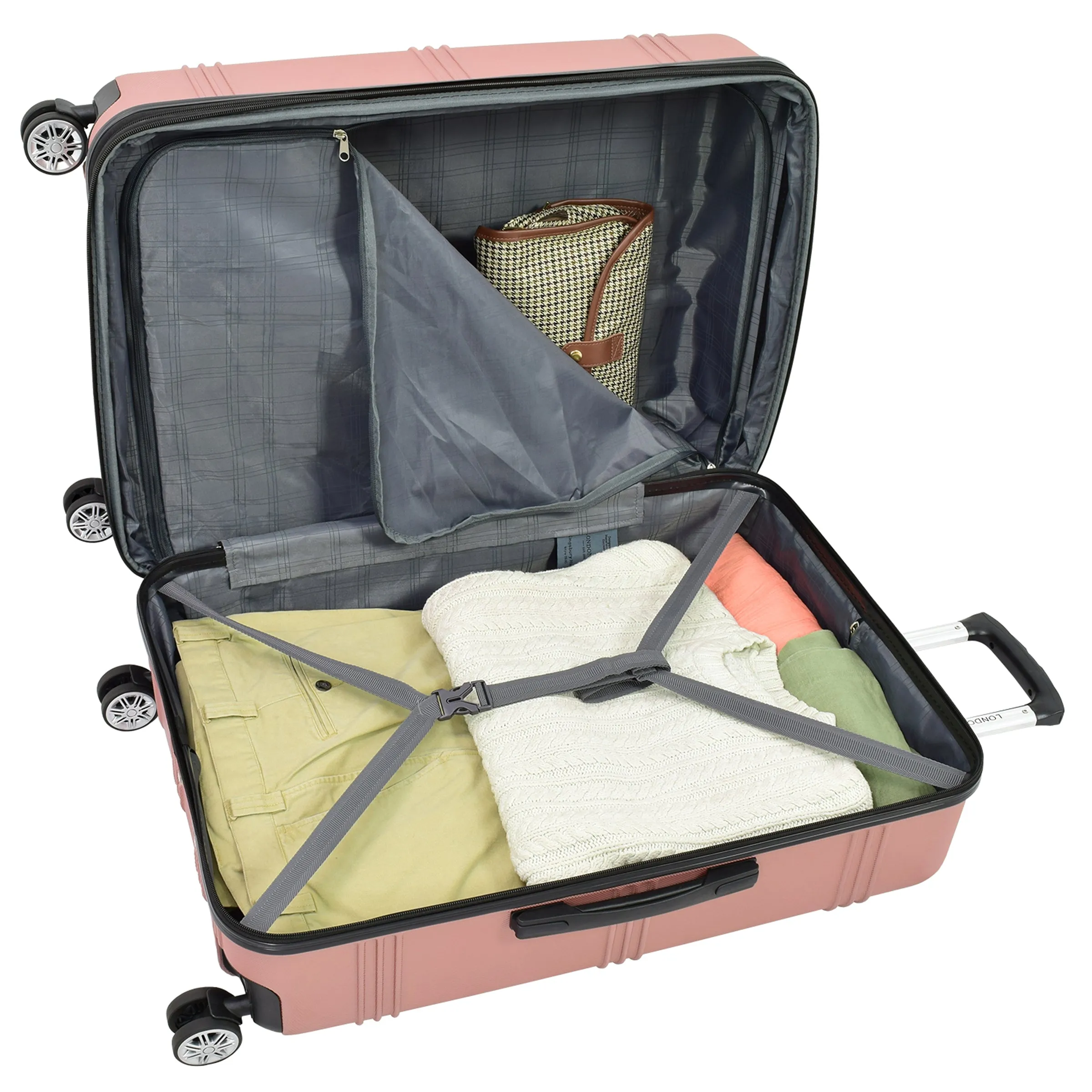London Fog Kingsbury 25" 4-Wheel Medium Luggage