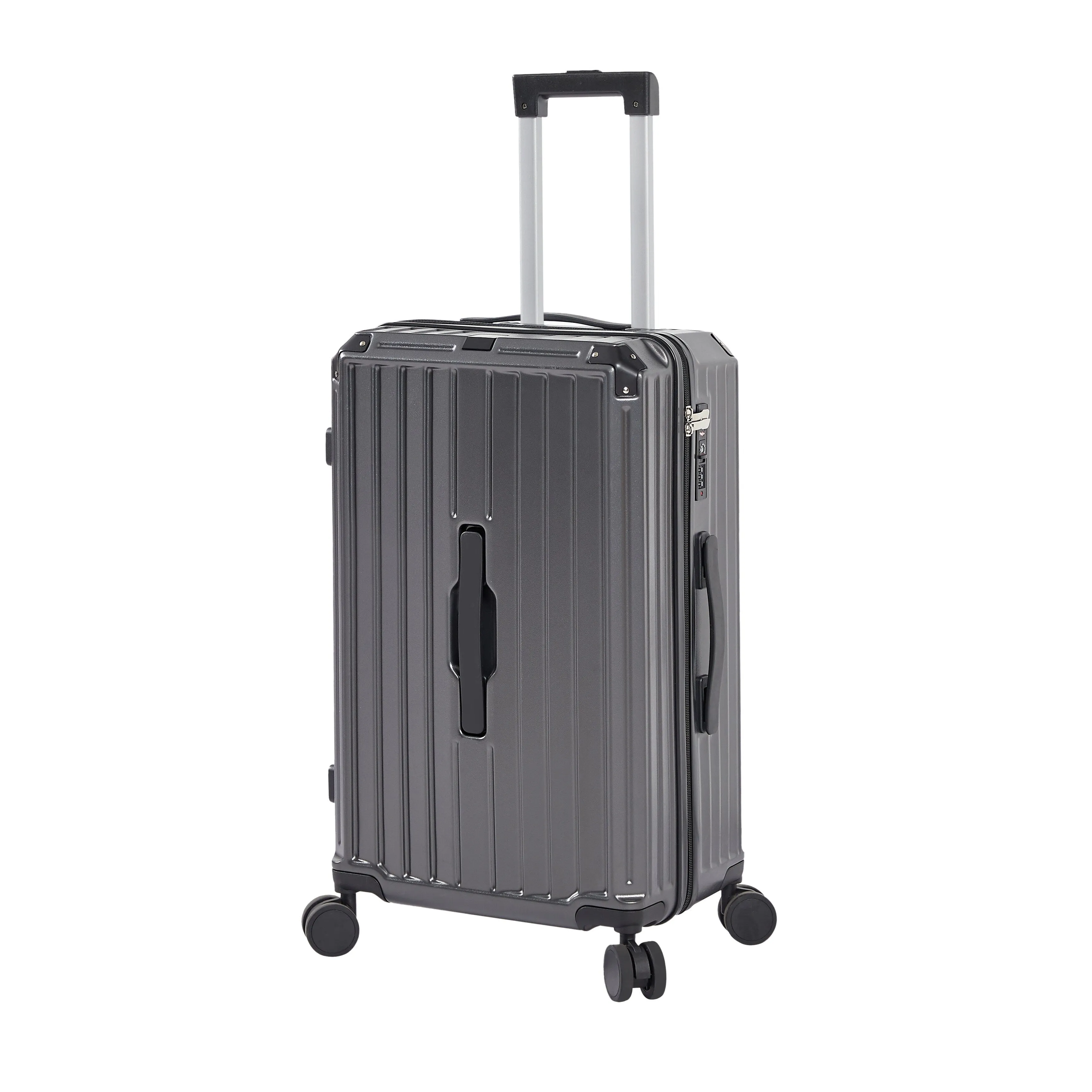 Luggage Set 4 Pcs (20"/24"/29"/Travel Bag) PC ABS Luggage with Cup Holder, 360° Silent Spinner Wheels, TSA Lock