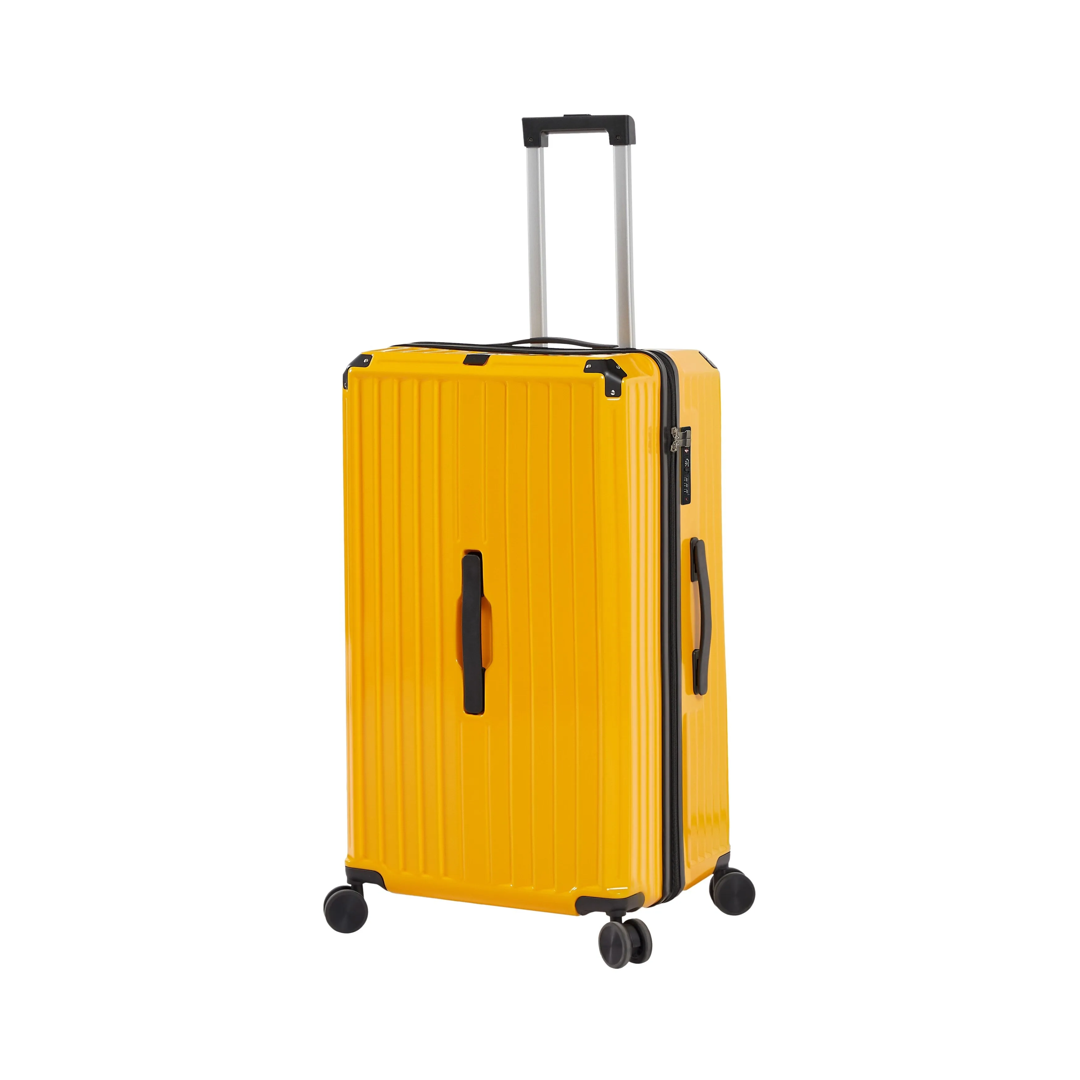 Luggage Set 4 Pcs (20"/24"/29"/Travel Bag) PC ABS Luggage with Cup Holder, 360° Silent Spinner Wheels, TSA Lock
