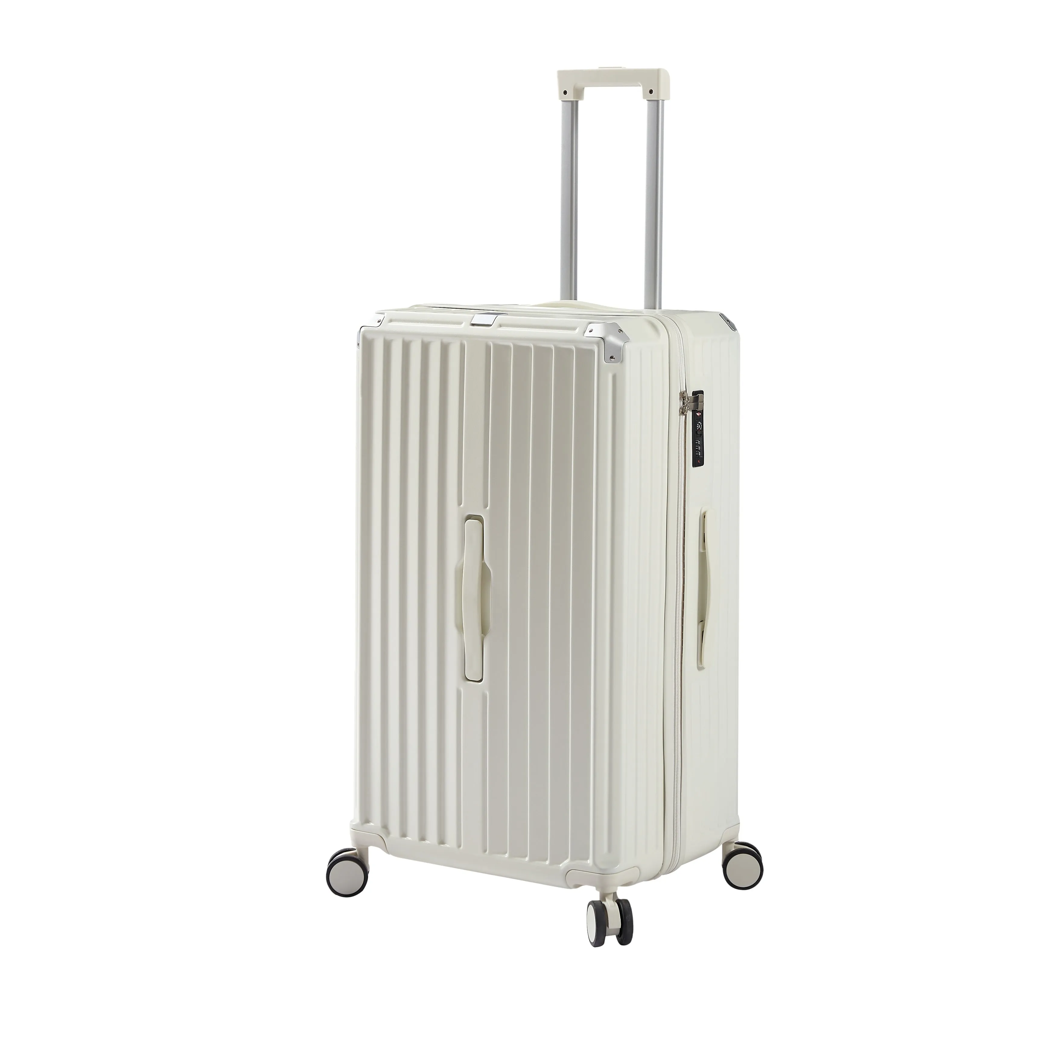Luggage Set 4 Pcs (20"/24"/29"/Travel Bag) PC ABS Luggage with Cup Holder, 360° Silent Spinner Wheels, TSA Lock