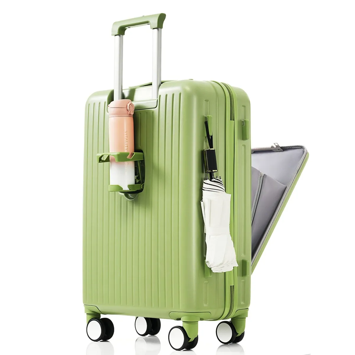 Merax Front Opening 20-Inch Carry-On Luggage with Expandable Travel Bag Set