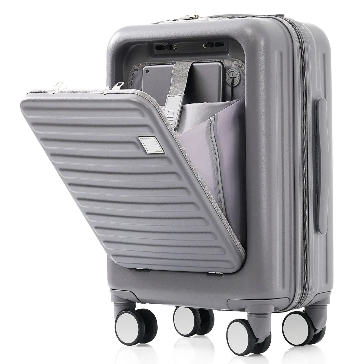 Merax Front Opening 20-Inch Carry-On Luggage with Expandable Travel Bag Set
