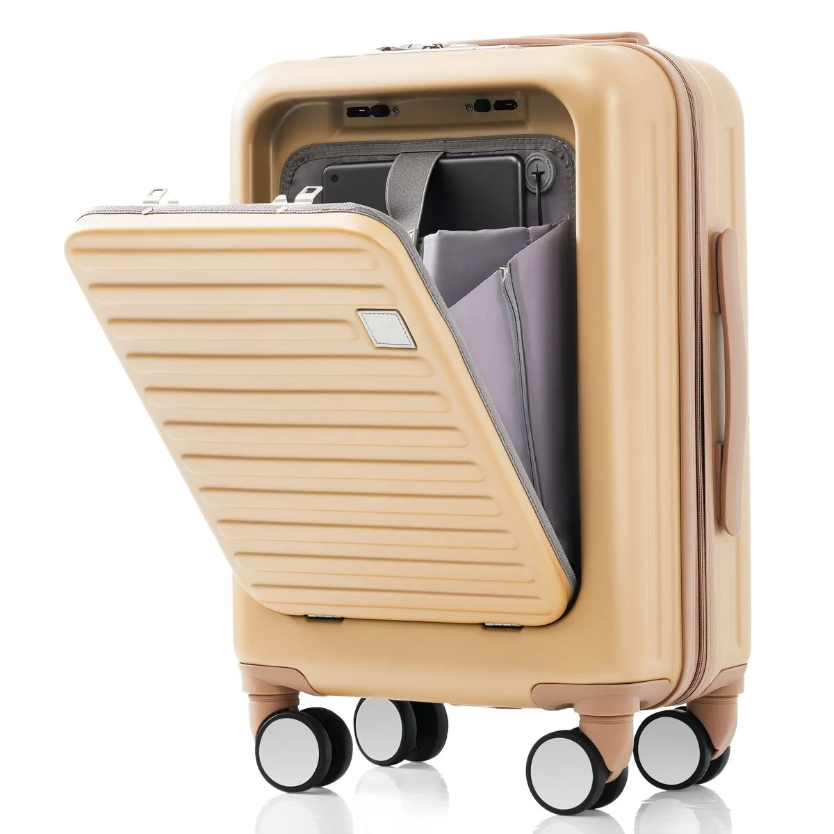 Merax Front Opening 20-Inch Carry-On Luggage with Expandable Travel Bag Set