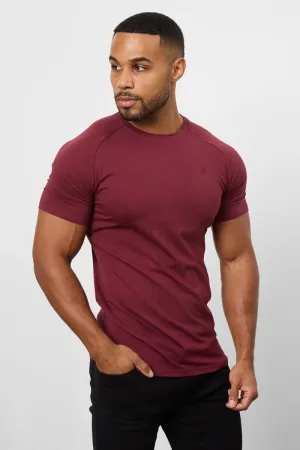 Premium Athletic Fit T-shirt In Burgundy