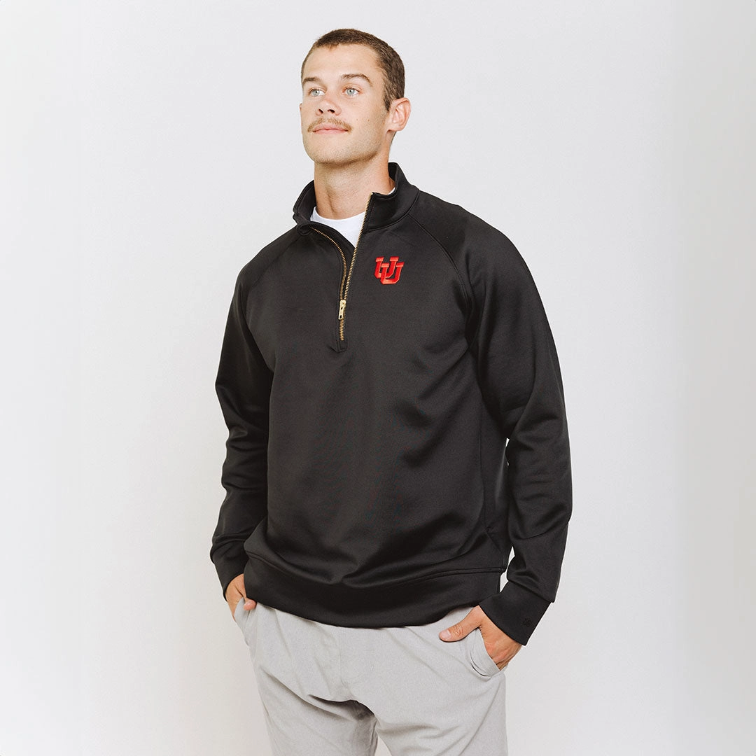 Utah Men's Oxford Zip-Up, Black